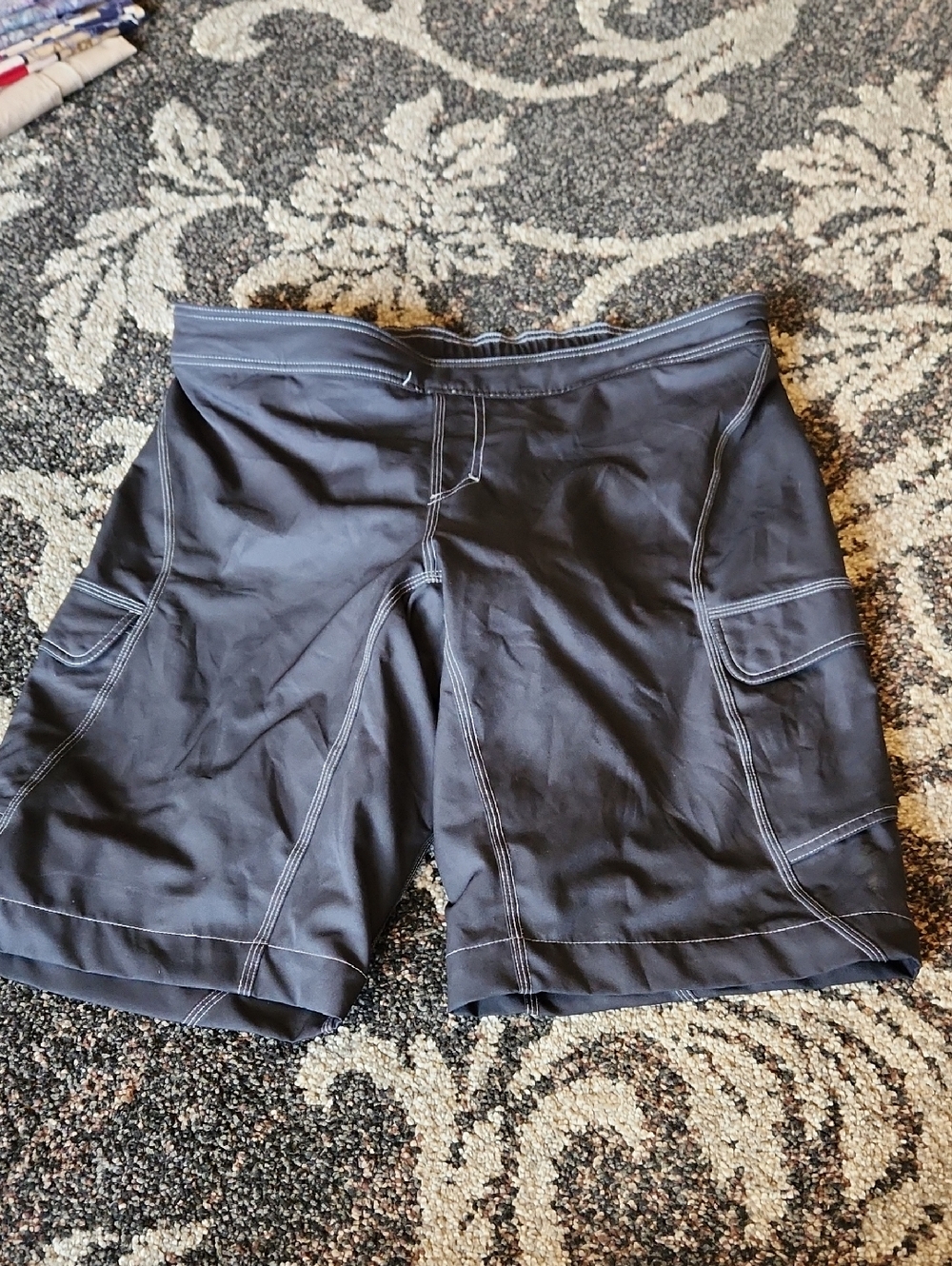 Specialized Black Cargo Bike Shorts with White Contrast Stitching